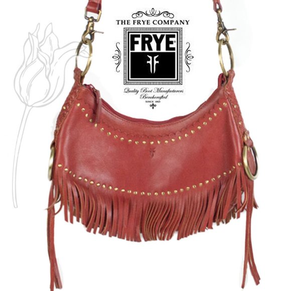 Frye Handbags - Frye Fringe Hobo Rare Brownish Orange Crossbody Shoulder Bag